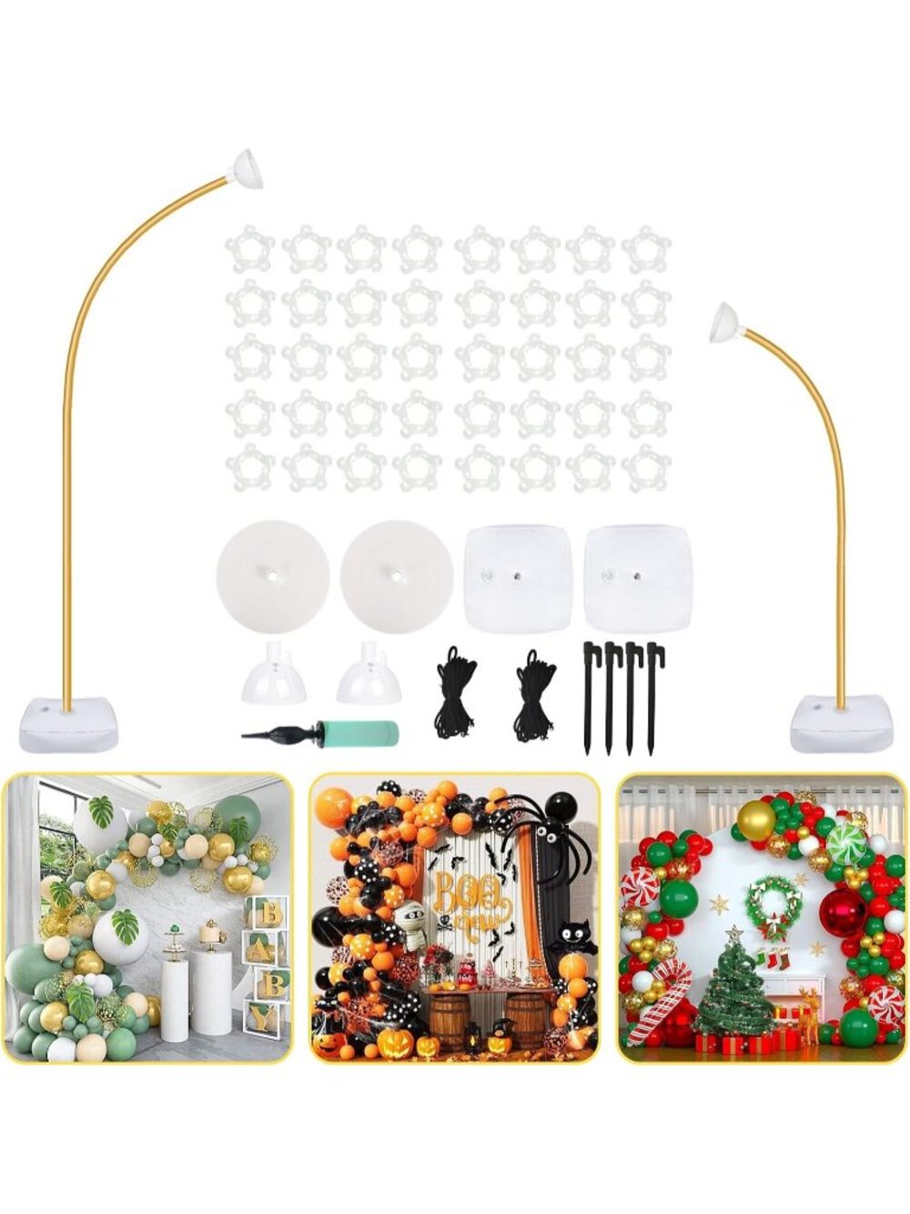 New Balloon Arch Kit 9.35FT & 6FT, Free Bending Half Balloon Arch